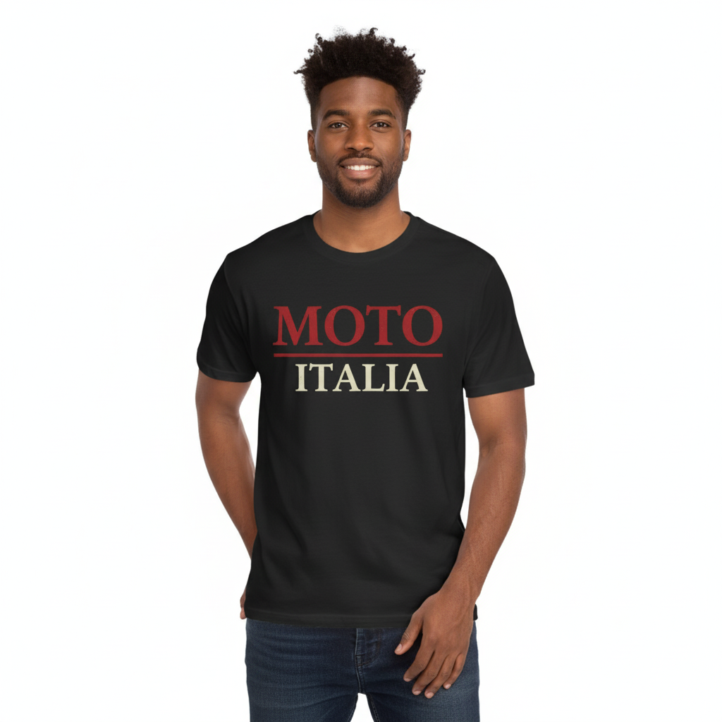 Moto Italia Unisex Jersey Tee - Stylish Motorcycle Graphic T-Shirt
