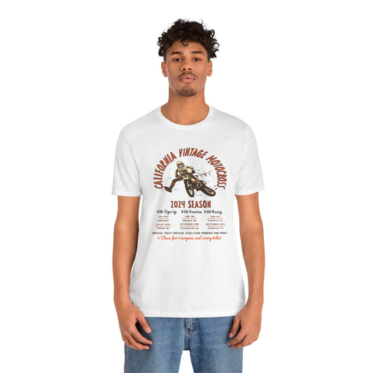 Vintage California Motocross 2024 Bella+Canvas 3001 Tee – White